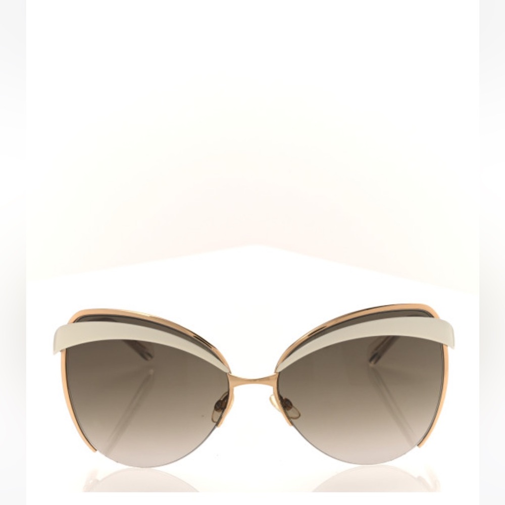 Authentic CHRISTIAN DIOR Metal Butterfly Sunglasses in White/Gold.